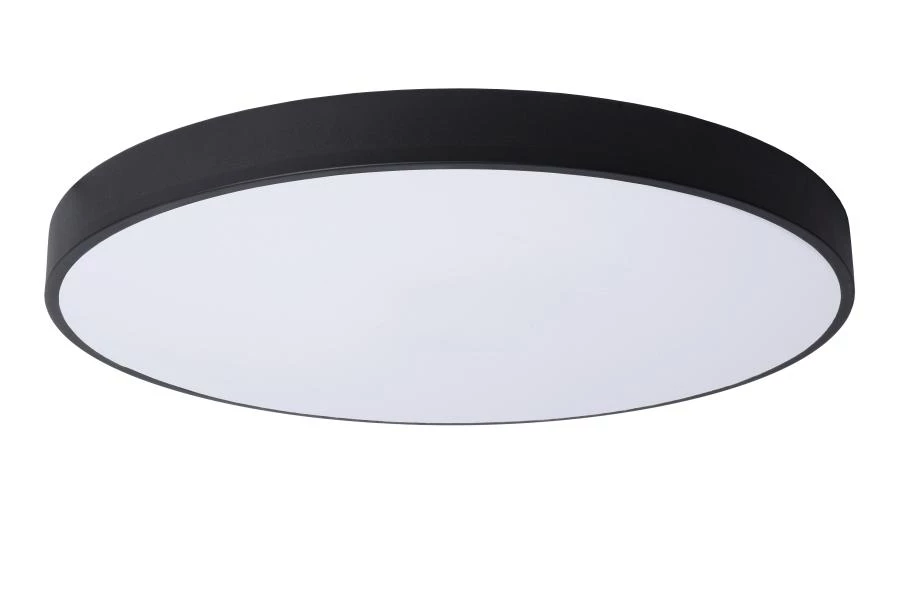 Lucide UNAR - Plafonnier - Ø 60 cm - LED Dim. - 1x60W 2700K - 3 StepDim - Noir - UIT